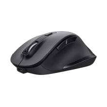 Ratón inalámbrico Trust Fyda Wireless recargable con forma curva negro