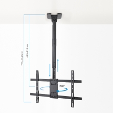 Soporte Techo TooQ LPCE1186TSLI-B Pantallas 43-86" 485-925mm Negro