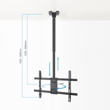 Soporte Techo TooQ LPCE1186TSLI-XL-B Pantallas 43-86" XL 1090-1690mm Negro