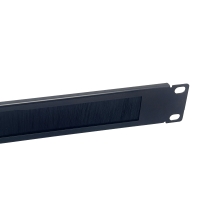 Panel Pasacables Con Cepillo Armario Rack 10" Color Negro