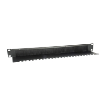 Panel pasacables con cepillo Equip 1U Con Barra De Soporte Rack19" negro