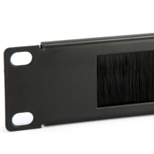 Panel pasacables con cepillo Equip 1U Con Barra De Soporte Rack19" negro