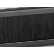 Panel pasacables con cepillo Equip 1U Con Barra De Soporte Rack19" negro