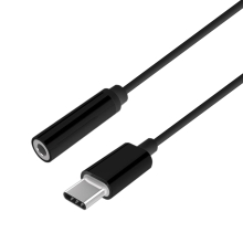 Adaptador Aisens USB Tipo C a Jack 3.5mm hembra 15CM negro