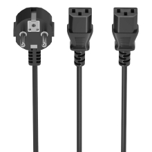 Cable de Alimentación Doble CPU AISENS CEE7/M-2xC13/H 3m
