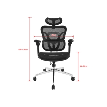 Silla De Oficina Ergonomica Equip 651051 Premium Color Negro Tapiceria Malla 5 Posiciones