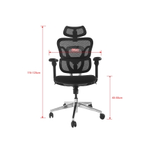 Silla De Oficina Ergonomica Equip 651050 Premium tapiceria Malla 5 Posiciones negro