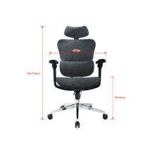 Silla De Oficina Ergonomica Equip 651050 Premium tapiceria Malla 5 Posiciones negro azulado