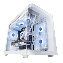 Caja MicroATX Mars Gaming Mcfusionm Cristal Curvado Blanco