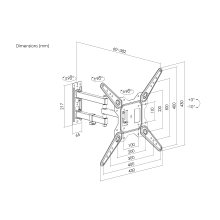 Soporte de pared Equip 650413 23" a 55" con doble brazo negro