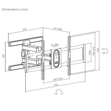 Soporte de pared Equip 650348 43" a 100" con doble brazo extensible