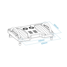 Reposapiés Tooq confort ajustable gris