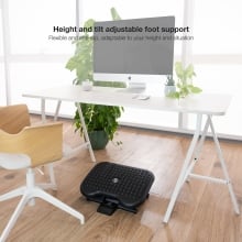 Reposapiés Tooq ajustable confort negro