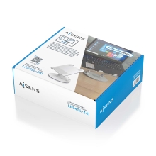 Soporte de sobremesa AISENS ajustable giratorio para portátil/tablet 7"-13" plata