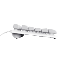 Teclado Trust Gaming Gxt833w Thado Metalico Compacto Iluminacion Led multimedia Usb blanco
