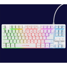 Teclado Trust Gaming Gxt833w Thado Metalico Compacto Iluminacion Led multimedia Usb blanco