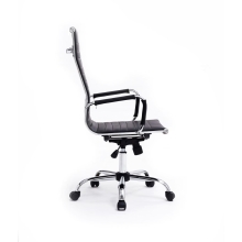 Silla De Oficina Equip Respaldo Alto recubrimiento Pu de alta calidad ergonomica negro