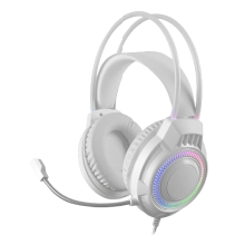 Pack teclado, auriculares, ratón y Alfombrilla Mars Gaming Mcp124prowes H-mech Rgb 3200dpi blanco