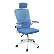 Silla Ergonomica Mars Gaming Mgcergopluswbl transpirable reposacabezas reposabrazos ajustable azul