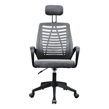 Silla Ergonomica Mars Gaming Mgcergobbgr respaldo en Malla transpirable reposacabezas ajustable gris