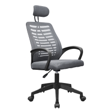 Silla Ergonomica Mars Gaming Mgcergobbgr respaldo en Malla transpirable reposacabezas ajustable gris