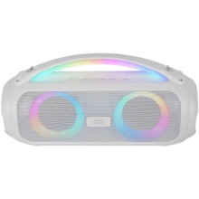 Altavoz Bluetooth Mars Gaming Mspulsew 50w Ultrabass Rgb Bat. 8h Bt Usb Aux Fm Microsd blanco