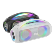 Altavoz Bluetooth Mars Gaming Mspulsew 50w Ultrabass Rgb Bat. 8h Bt Usb Aux Fm Microsd blanco