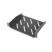 Bandeja fija Lanberg 1U 254 x 180 mm carga maxima 20kg rack de 10" negro