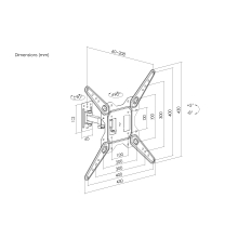 Soporte de pared orientable Equip 23"-55" brazo inclinable y gira