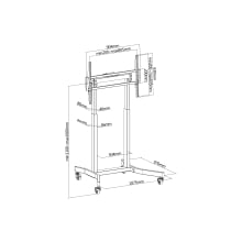 Soporte de suelo con ruedas motorizado Equip 650632, 55"-100" con mando a distancia