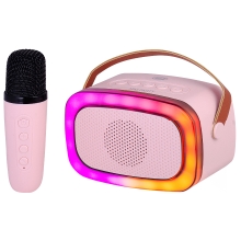 Altavoz bluetooth karaoke Trevi XR 8A01 MiniParty 10W rosa