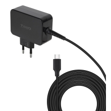 Cargador TooQ TQLC-USBCGAN45PD USB tipo C PD 45W con sistema GaN negro