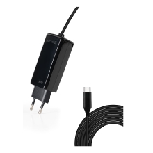 Cargador TooQ TQLC-USBCGAN100PD-C USB tipo C PD 100W con sistema GaN negro