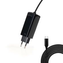 Cargador TooQ TQLC-USBCGAN65PD-C USB tipo C PD 65W con sistema GaN negro