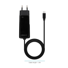 Cargador TooQ TQLC-USBCGAN65PD-C USB tipo C PD 65W con sistema GaN negro