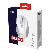 Ratón inalámbrico Trust Nito silencioso 5 Botones blanco