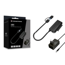 Adaptador USB a SATA 3.0 Conceptronic ABBY21B SATA de 2.5"/3.5" (incluye alimentador)