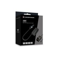 Adaptador USB a SATA 3.0 Conceptronic ABBY21B SATA de 2.5"/3.5" (incluye alimentador)