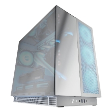 Caja E-ATX torre gaming Mars Gaming MCNOVA3 cristal cromado