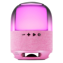 Altavoz Bluetooth Mars Gaming MSFLOWP rosa 15W DeepBass BT MicroSD RGB 360 batería 6h