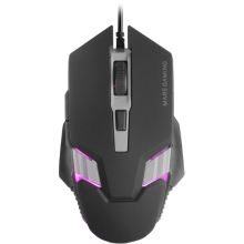 Ratón Mars Gaming MM024 RGB Flow 4000DPI 6 botones mecánicos Huano negro