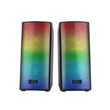Altavoces 2.0 Bluetooth Mars Gaming MSRGB2 15W BT 5.3 jack 3.5mm RGB MicroSD negro