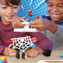Juego hasbro play - doh spiderman launch and slice battle