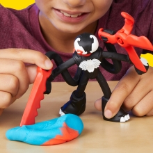 Juego hasbro play - doh spiderman launch and slice battle