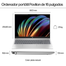 HP Pavilion 16-af0022ns Ultra 5 125u 16" 16GB 512GB W11 celeste