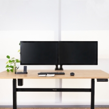 Soporte de mesa TooQ DB1434TNR-B 17" a 34" 2 pantallas con brazos negro
