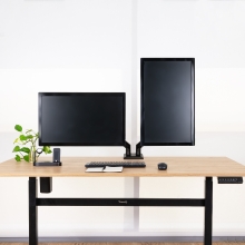 Soporte de mesa TooQ DB1434TNR-B 17" a 34" 2 pantallas con brazos negro