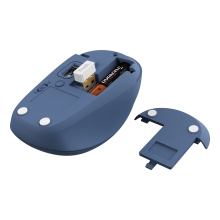Ratón inalámbrico RF y bluetooth Trust YVI+ 1600DPI 3 dispositivos azul