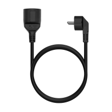 Cable alargador / extensor de alimentación Aisens 1xSchuko macho - 1xSchuko hembra 3m Negro