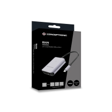 Lector de tarjetas externo Conceptronic BIAN09G USB TIPO C SD/SDHC/SDXC MicroSD/T-Flash